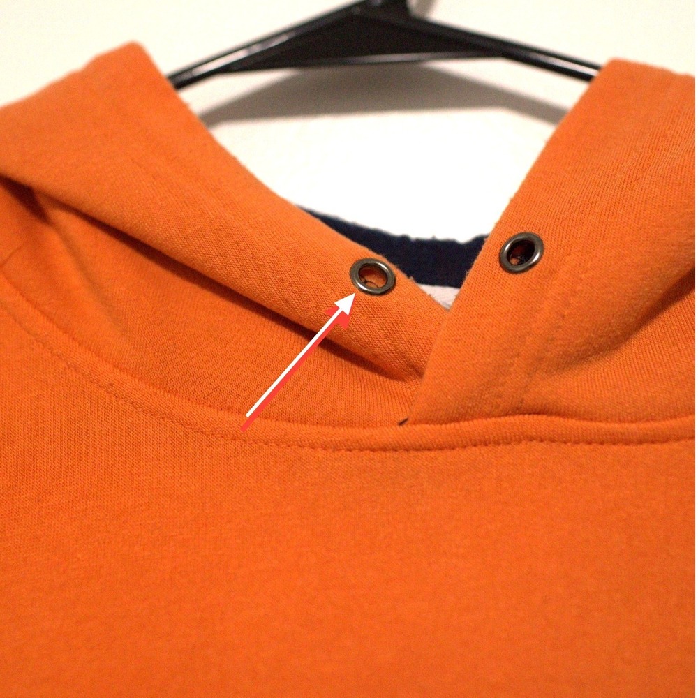 NFL Team Apparel Denver Broncos Hoodie Mens Large Orange Navy Blue Colorblock - Picture 4 of 8